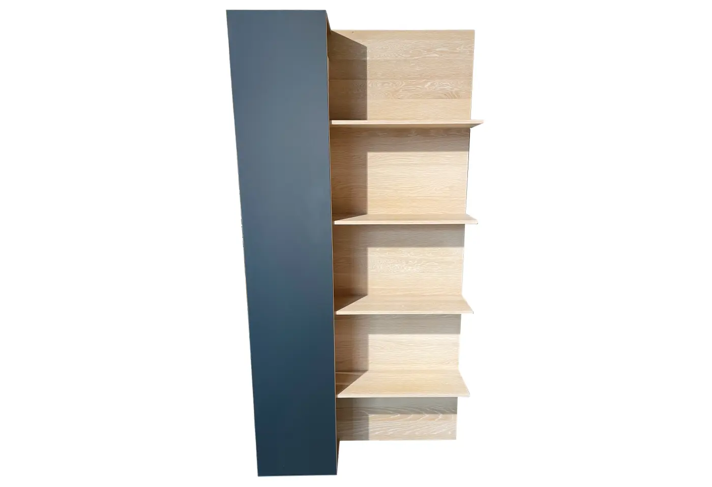 Holzpaneel mit Seitenteil Filigno Schwarz matt von Team 7 Eiche Weissöl ca. 80x160,4cm