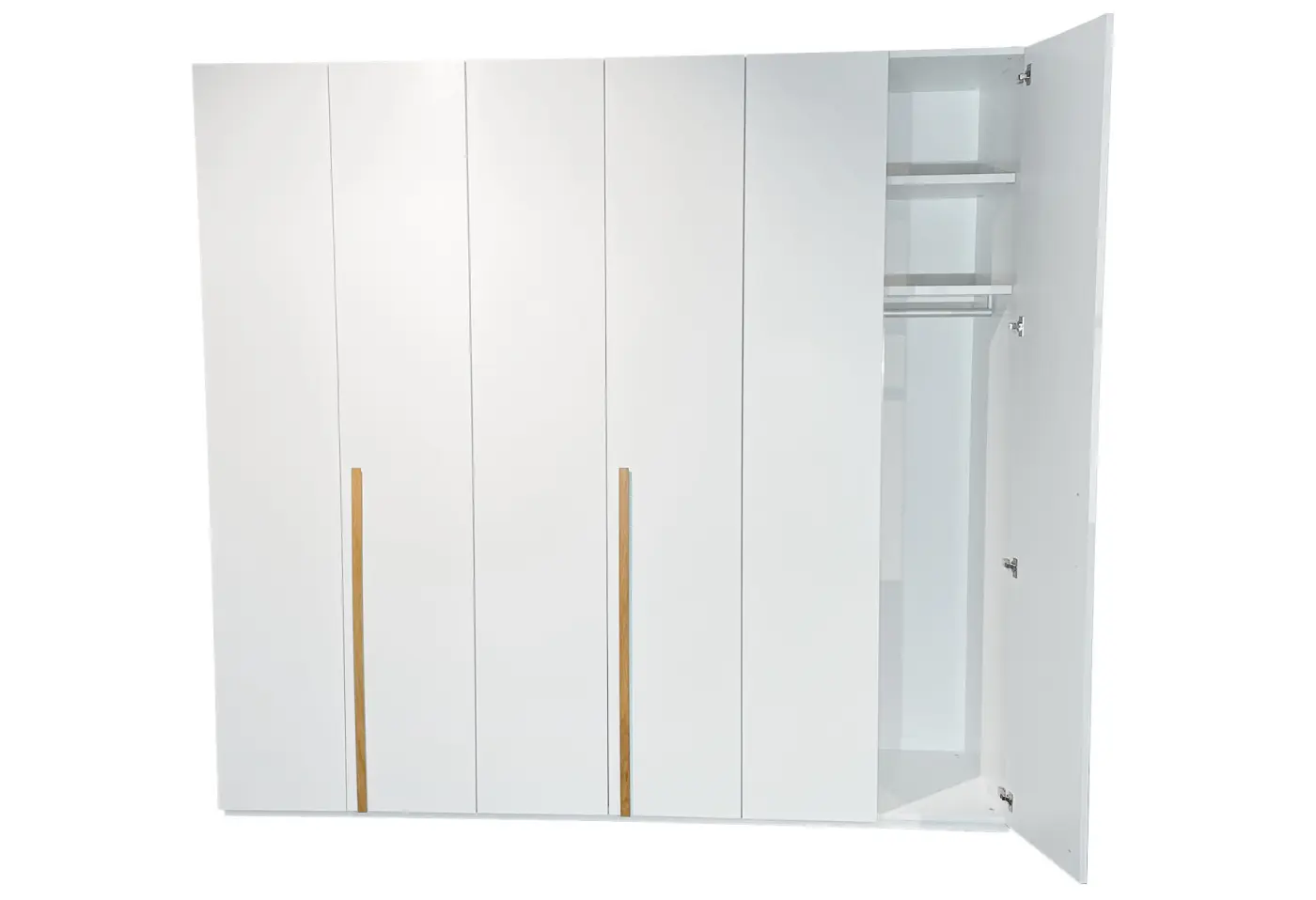 Drehtürenschrank Mia 9610 Reinweiss decklackiert von MAB ca. 240x227x624cm
