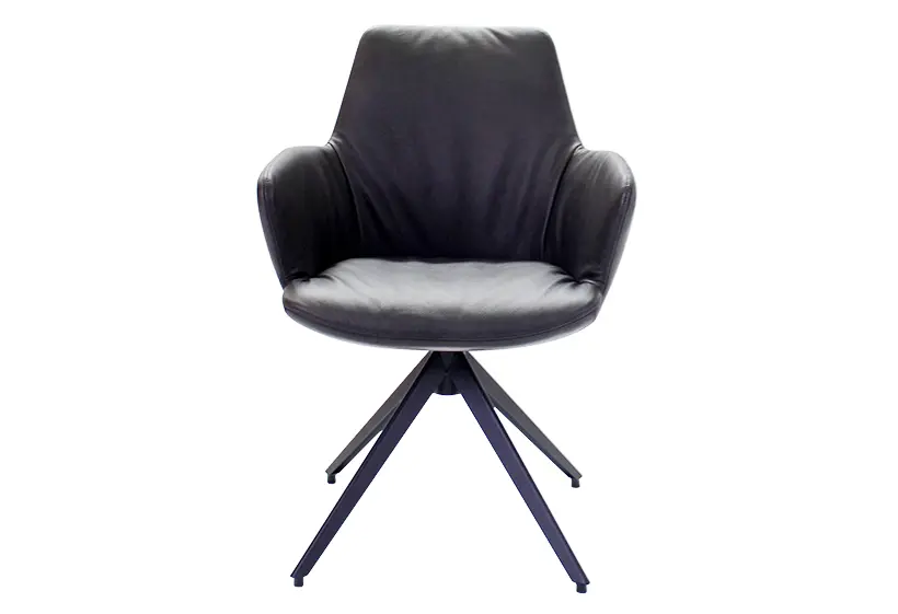 Stuhl 21107 Leder "marrongrey" ca. 60x87x62cm