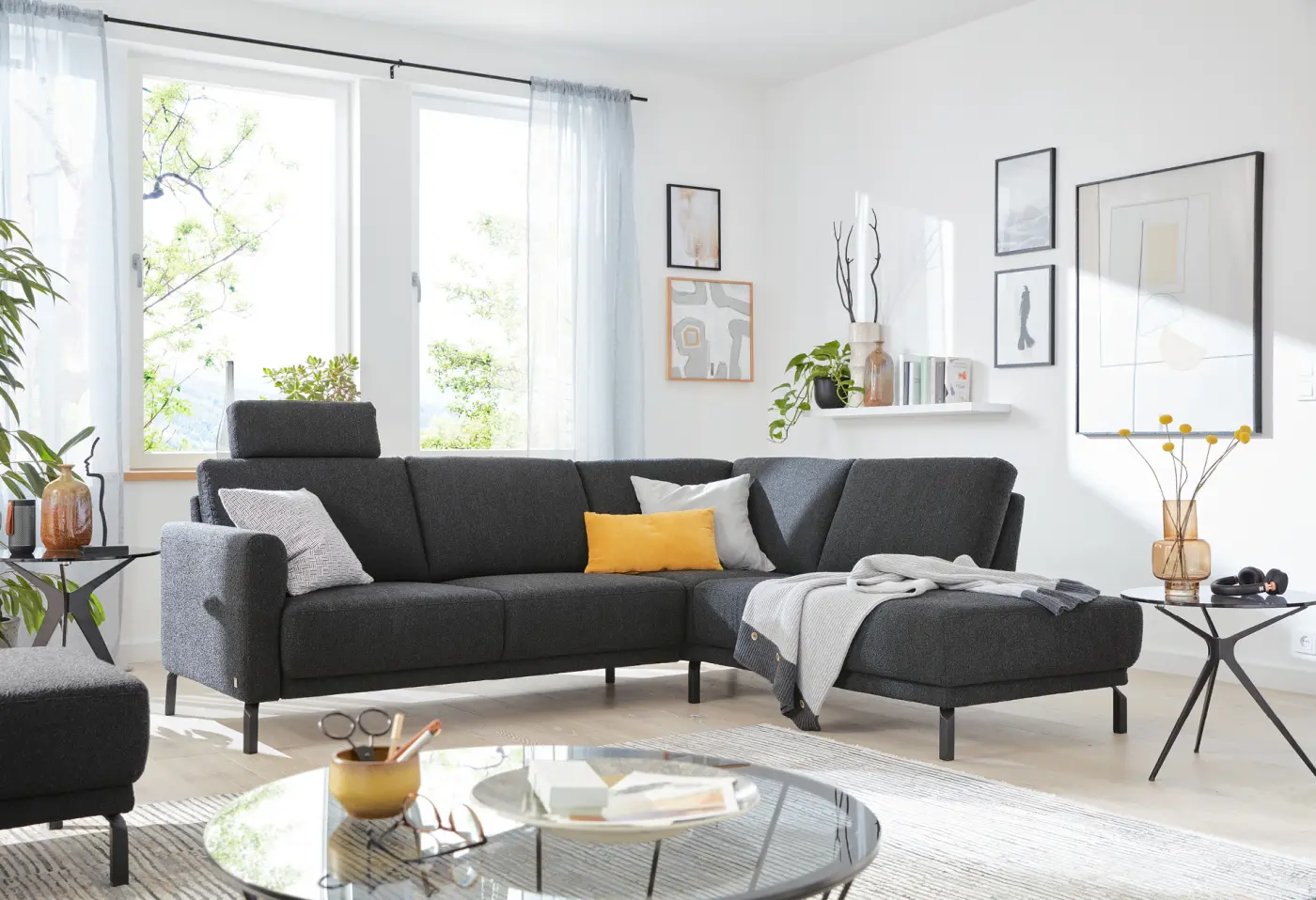 Polstergarnitur MR 385 von Musterring Cosmopolitan graphite ca. 230x210cm