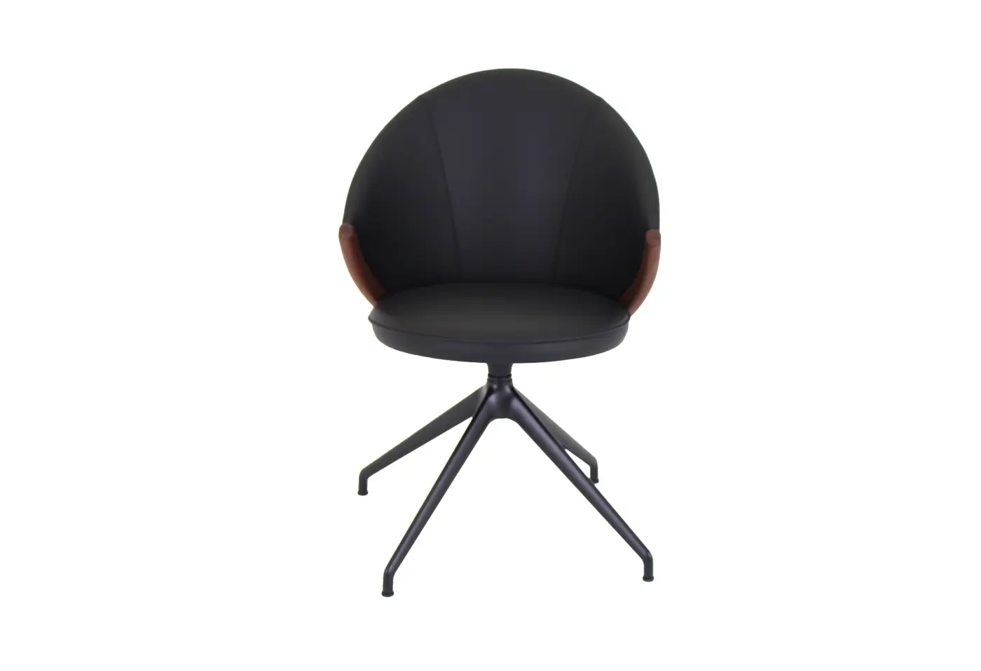 Stuhl Bow Schwarz von Willisau Leder Excellent ca. 59x84x60cm