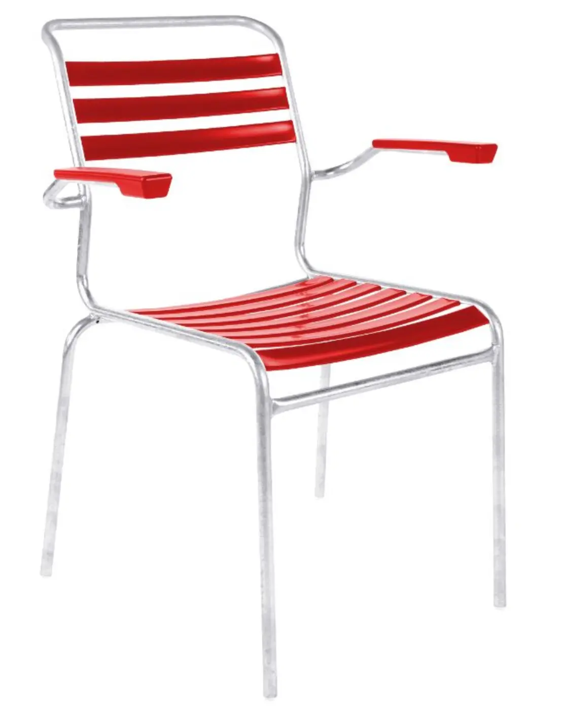 Lättlistuhl Säntis Rot von Schaffner Kunststoff ca. 62x85x60cm