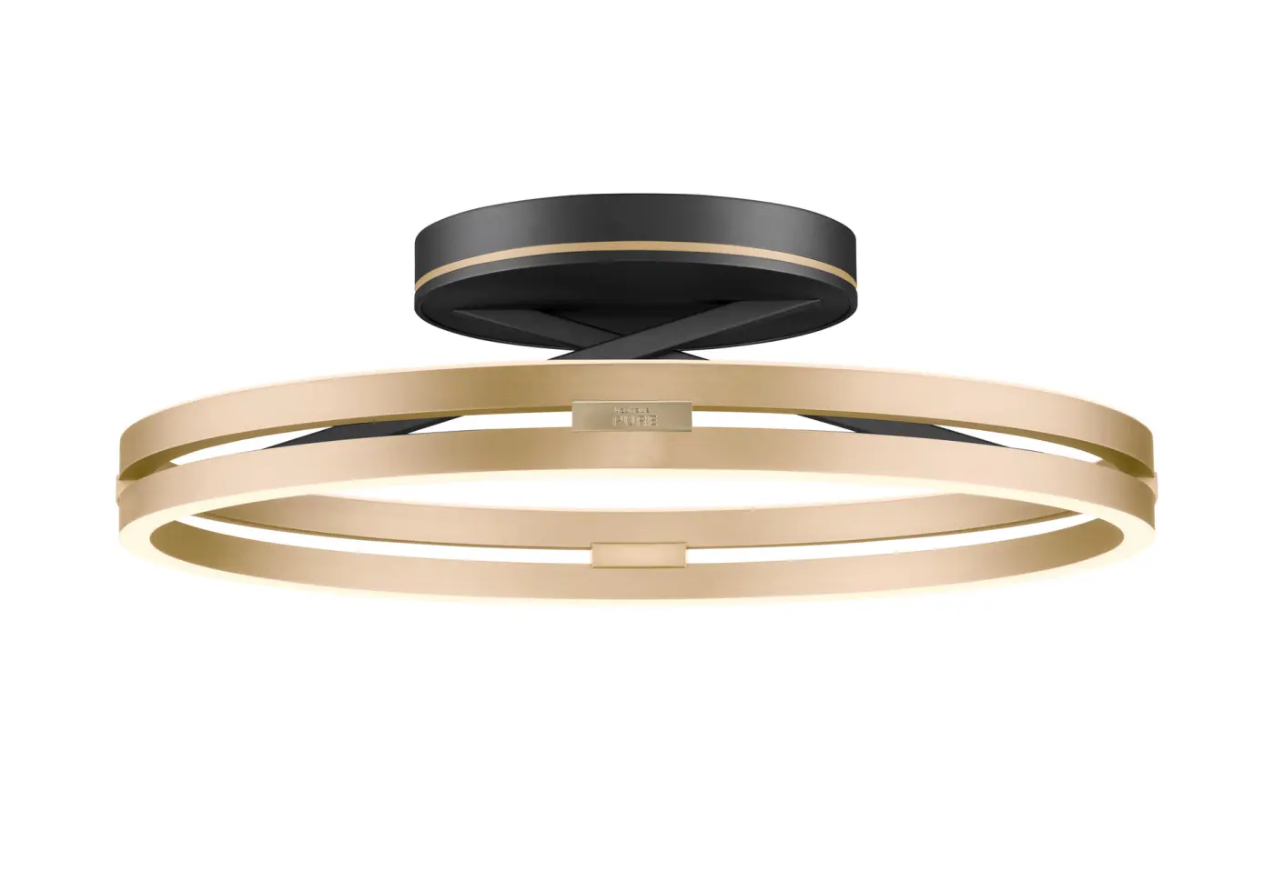 LED-Deckenleuchte Pure Loop Schwarz, Ivory Gold von Neuhaus Pure ca. 60x60x17,8x60cm
