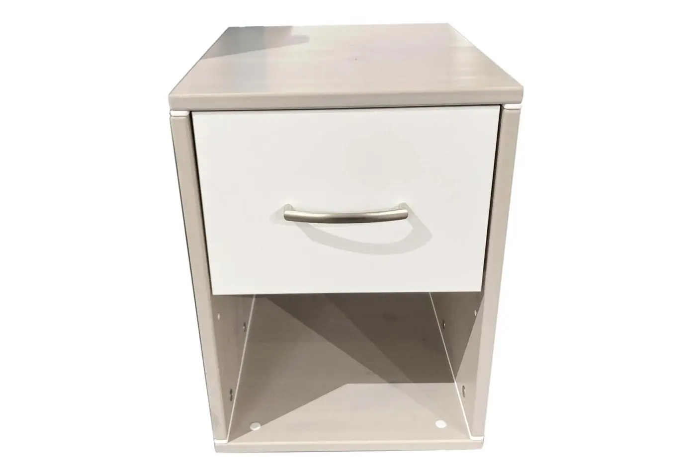 Nachttisch Classic von Flexa Grau lasiert, MDF weiss ca. 36x51,7x43,5cm