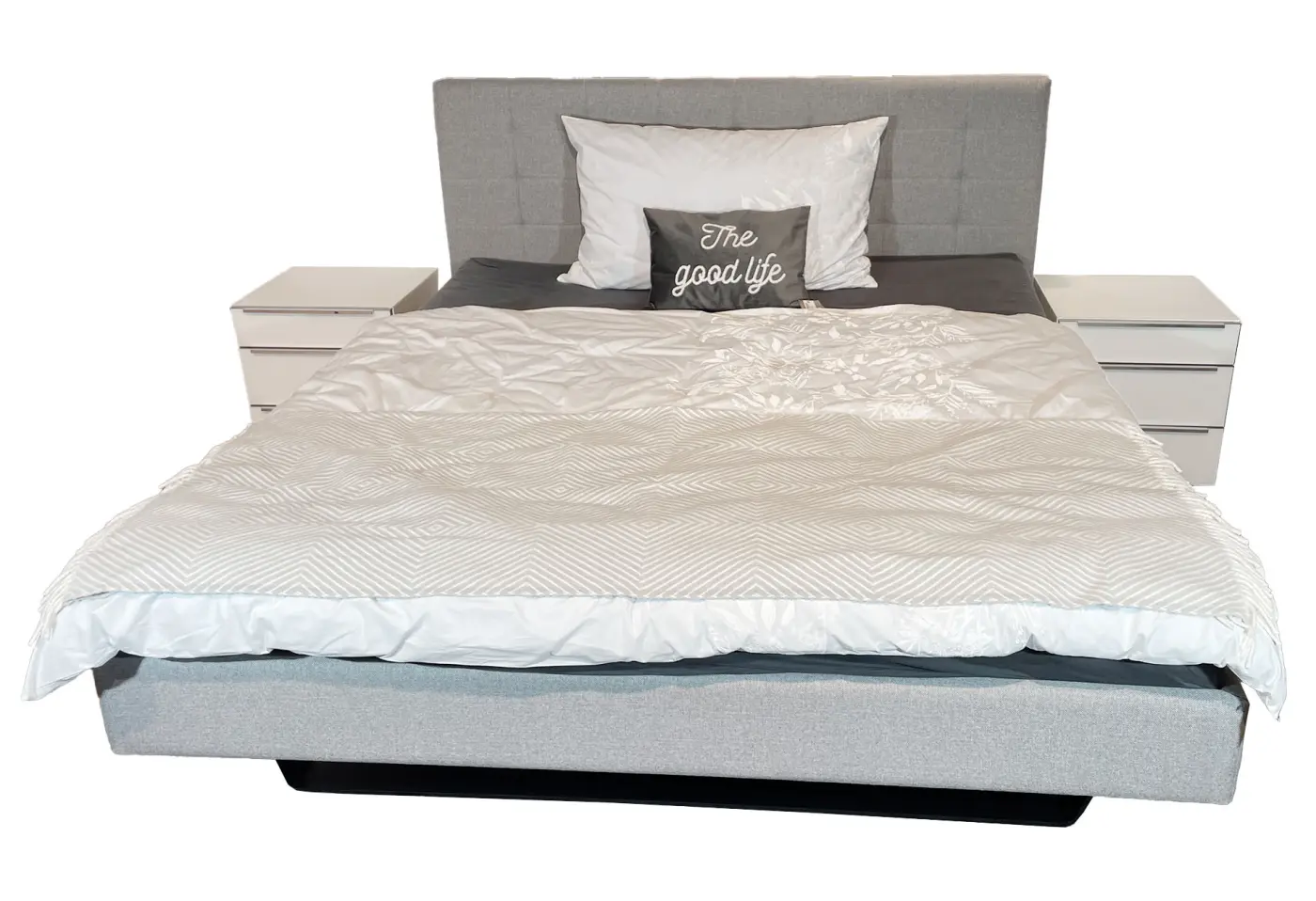 Polsterbett 16712.2 Stoff Silver ca. 180x200cm