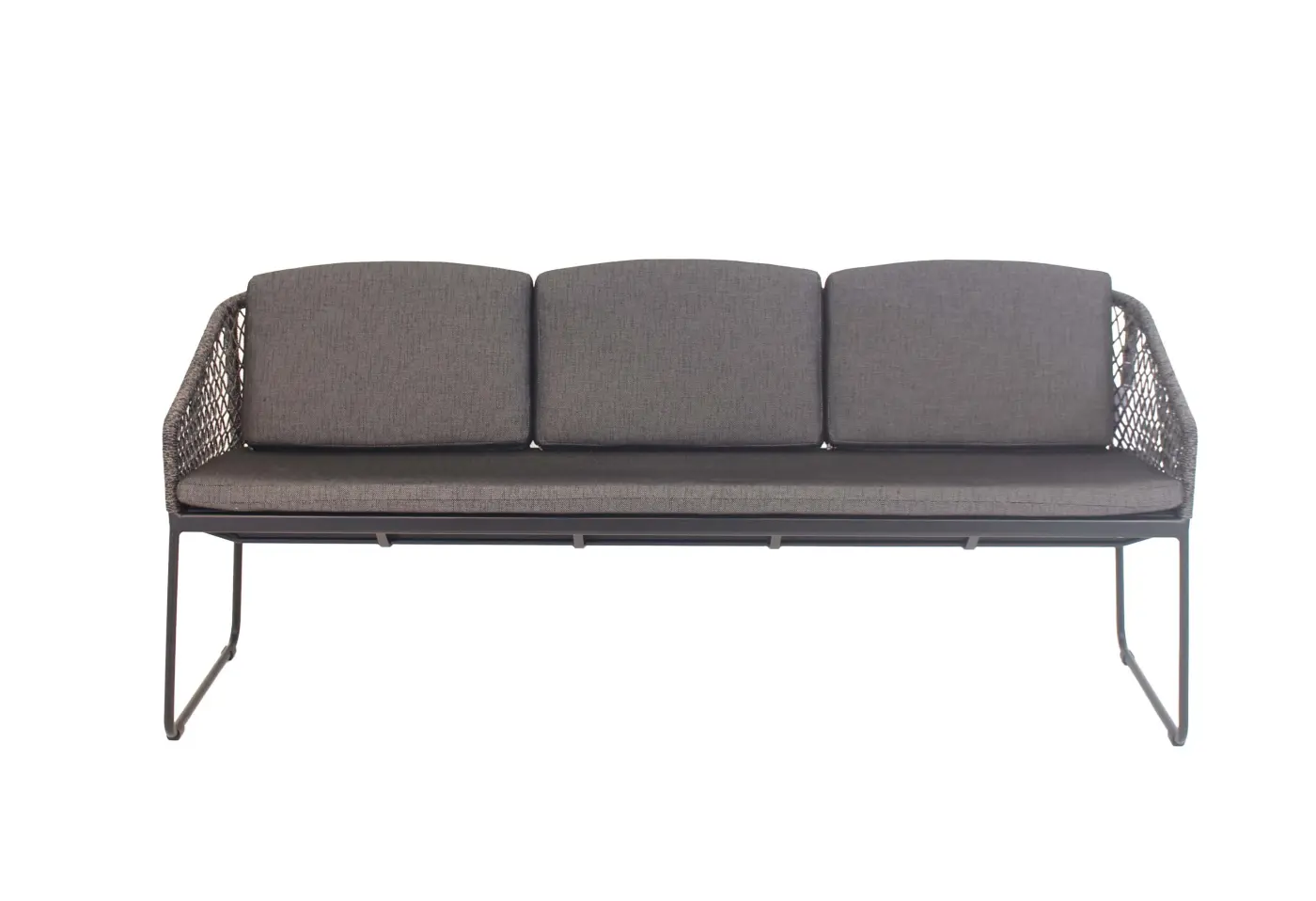 Kufenbank 18778.4. Pepper 100% Polyacryl Kordelgeflecht ca. 198x88x66cm