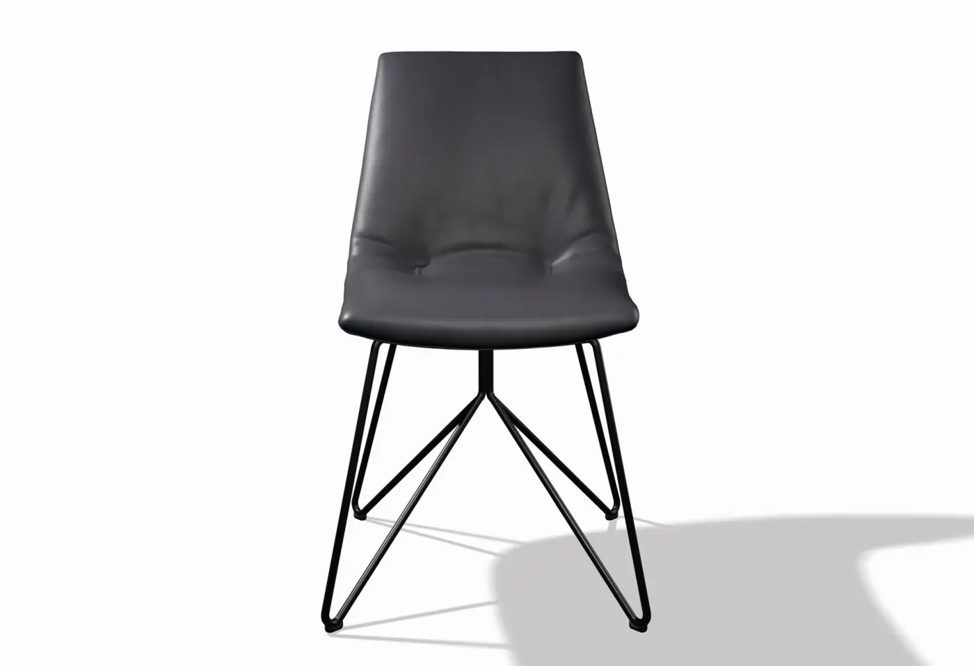 Stuhl Lui von Team 7 Leder anthrazit ca. 52x87x62cm