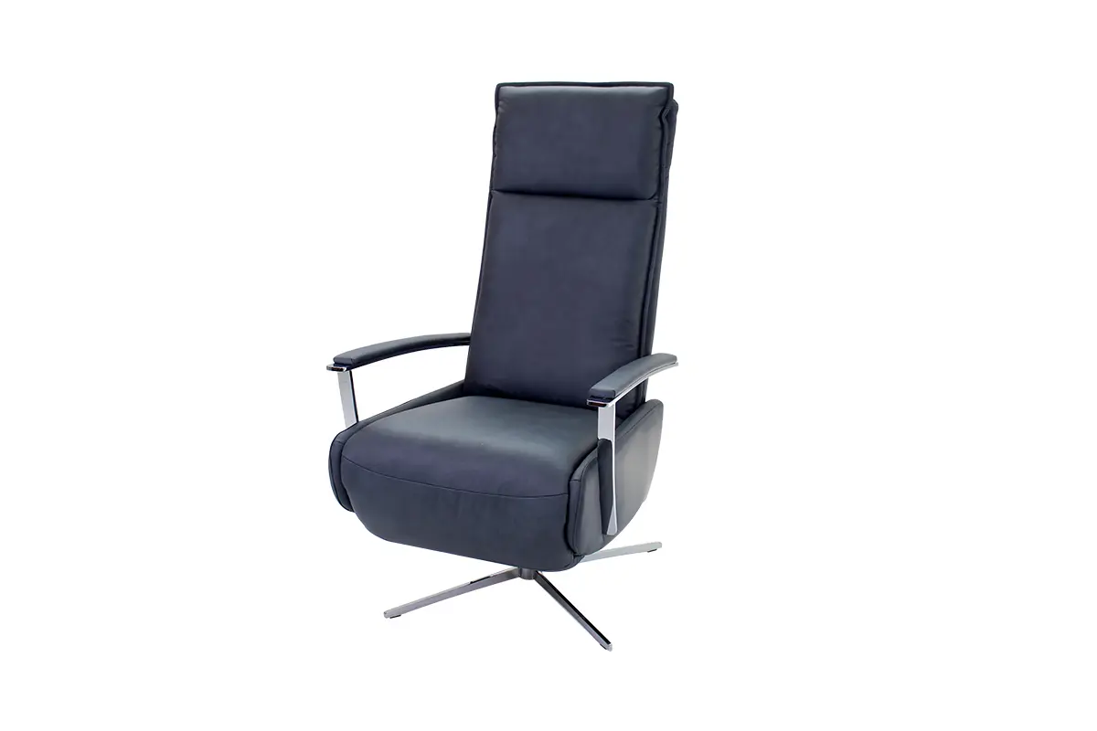 TV-Sessel Dorf Leder Longlife E touch steel