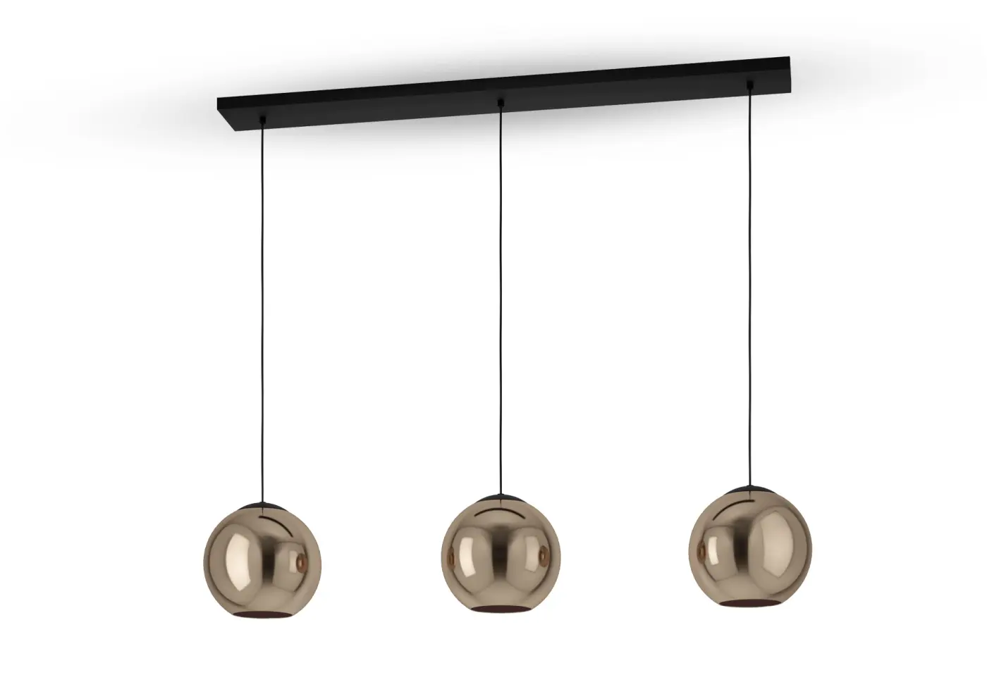 Hängeleuchte 24457.1 Schwarz/Kupfer Stahl ca. 125,5x24,5x125,5cm