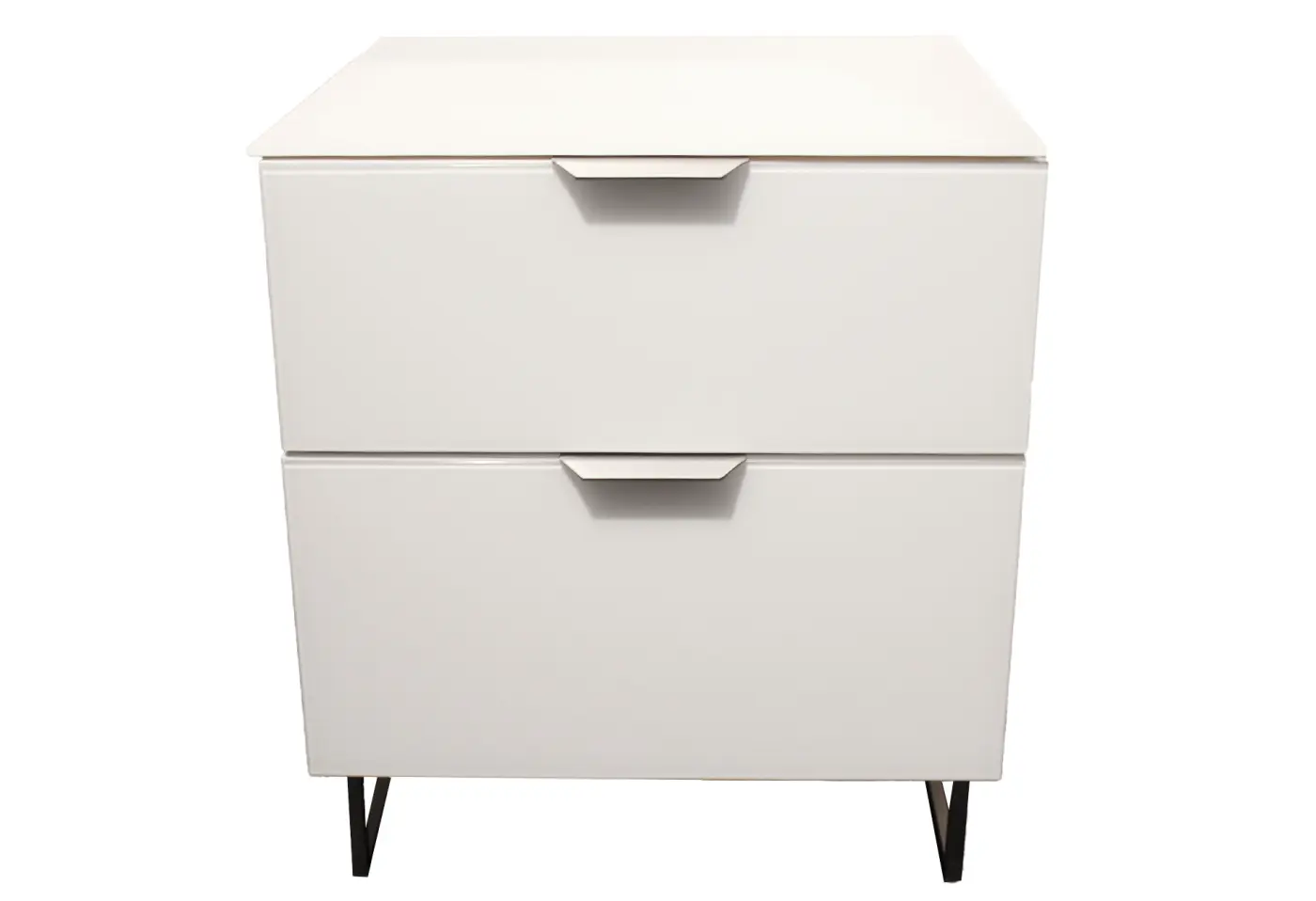 Nachttisch 22410 Bianco matt Glas ca. 45x52,7x43cm