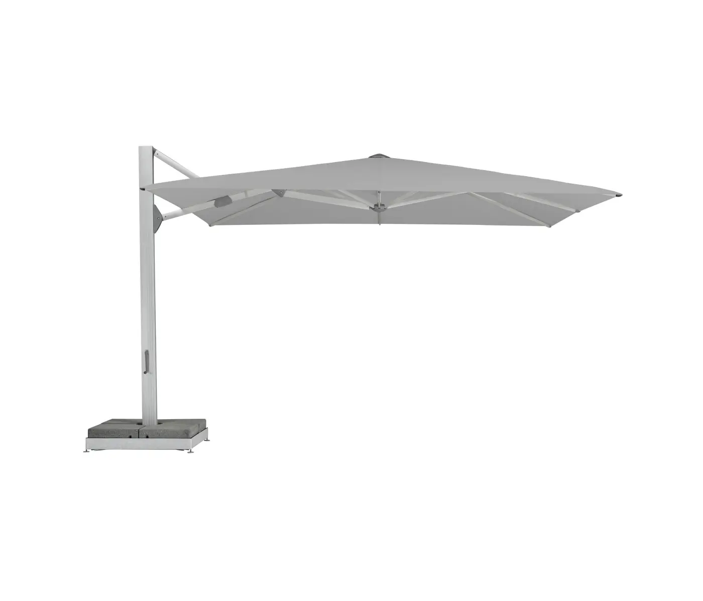 Sonnenschirm Ambiente Nova Shadow Grau von Glatz Stoffqualität 5 ca. 350x350x343cm