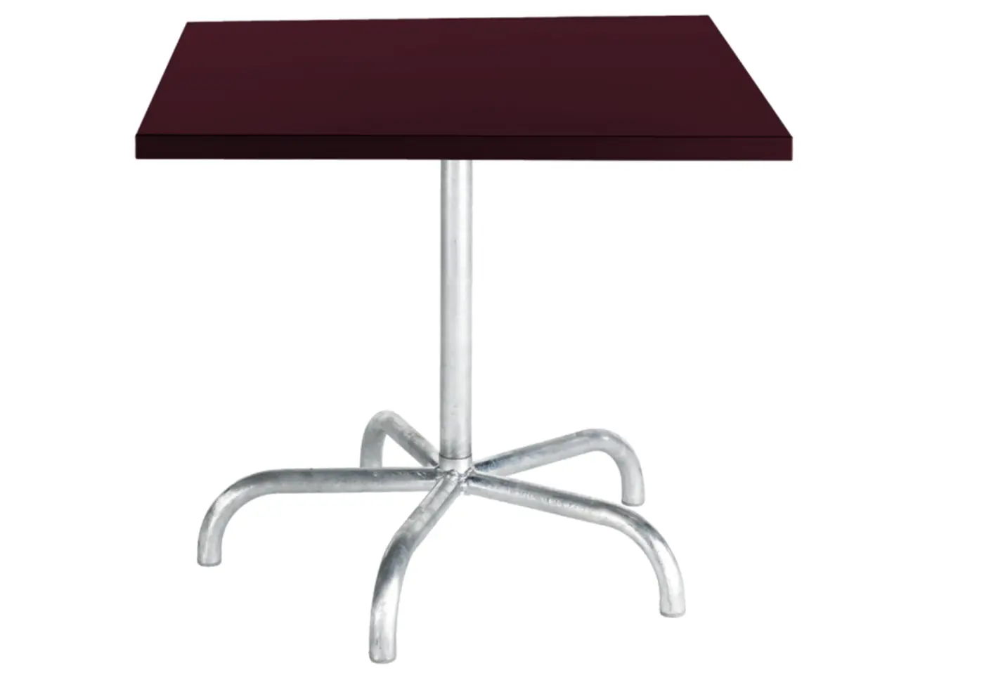 Metalltisch Säntis Bordeaux von Schaffner Metall ca. 80x80cm