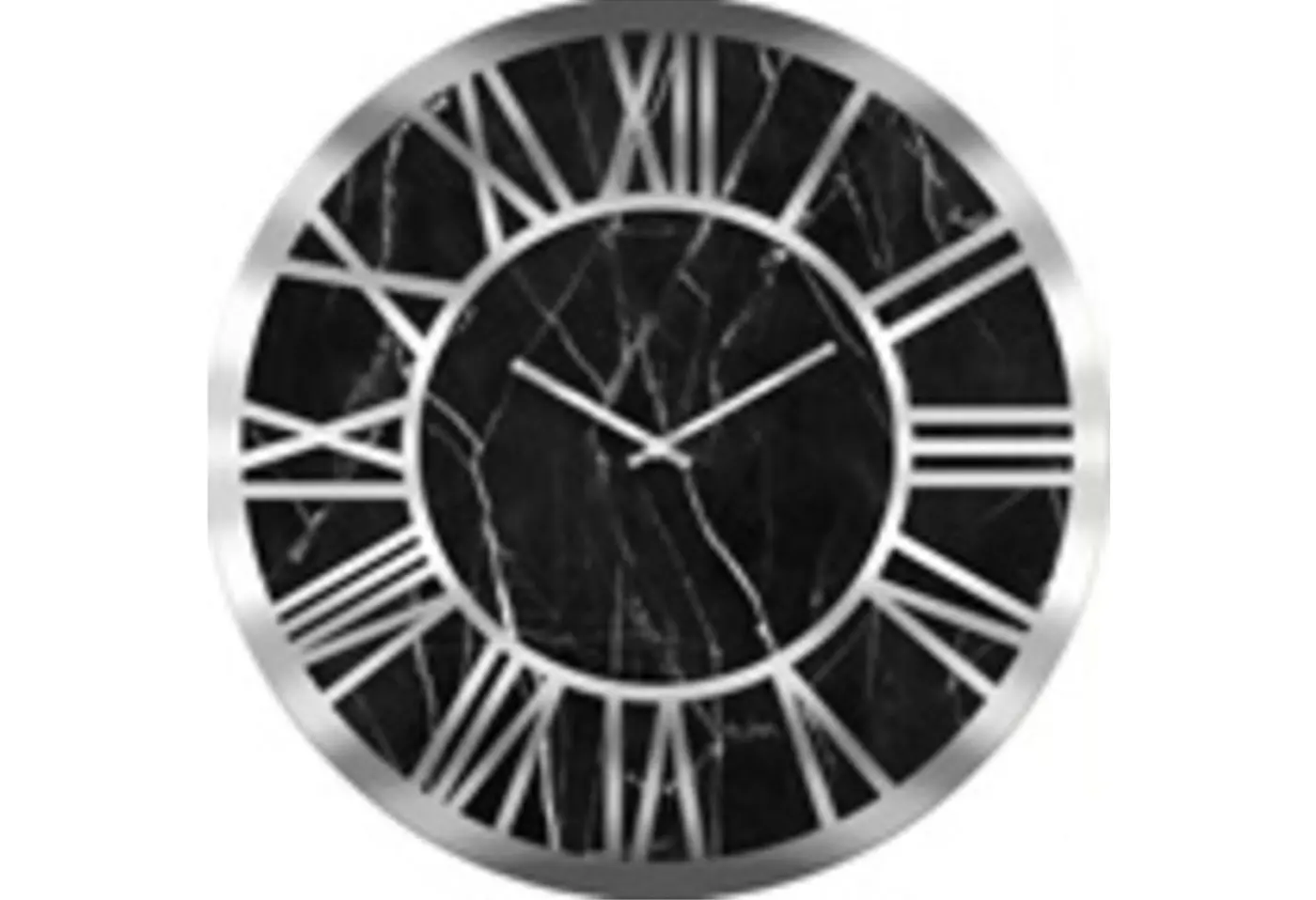 Wanduhr 16563 Silber, Schwarz Kunststoff, Glas, Stahl ca. 40x6cm