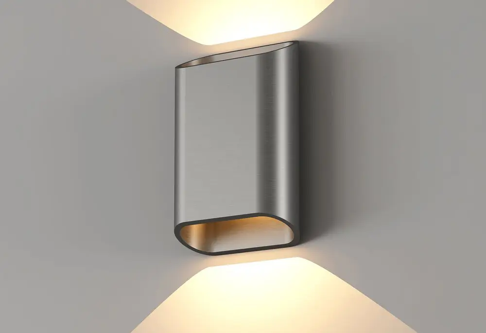 LED-Wandlampe 22338.. Gunmetal Aluminium ca. 20x14,5cm