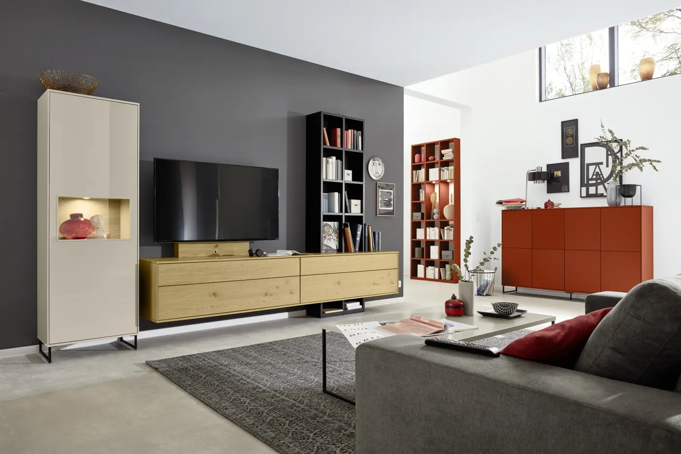 Wohnwand MR Kara Frame von Musterring ca. 347x216x50cm