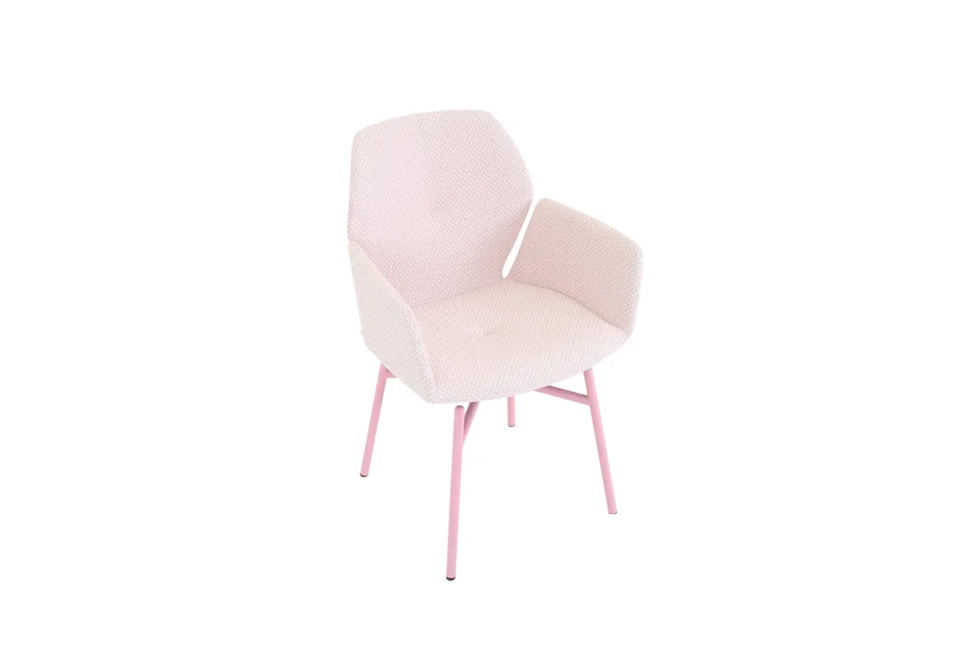 Stuhl 17681.12 Rose-Beige Stoff ca. 60x87x58cm