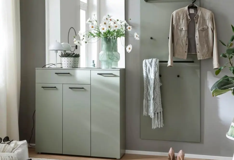 Garderobe 19209 MDF Lack Schilfgrün