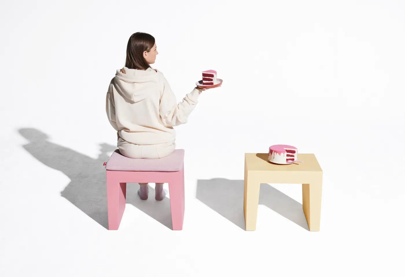 Sitzkissen Concrete Seat Pillow Bubble Pink von Fatboy Polyester, Acryl ca. 49x39x3cm