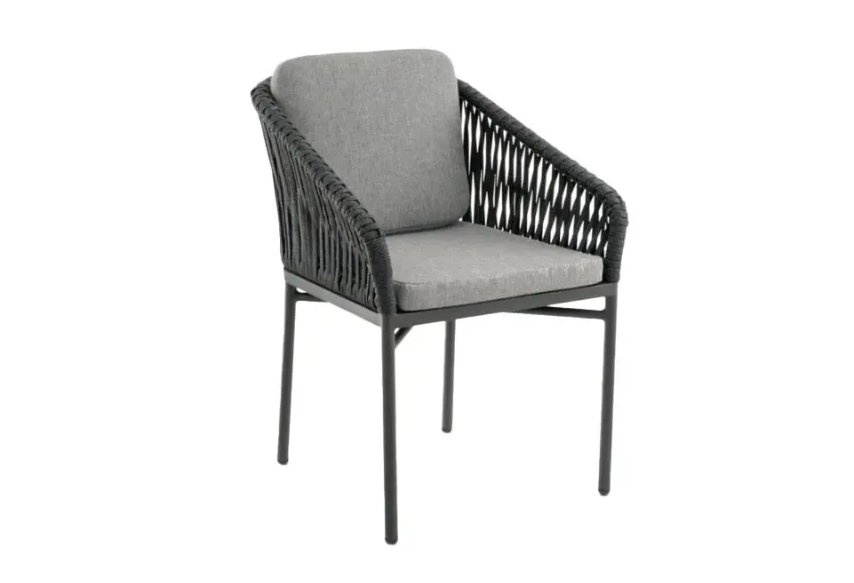 Armlehnsessel 20682.1 Anthrazit Outdoorstoff Geflecht ca. 60x80x65cm