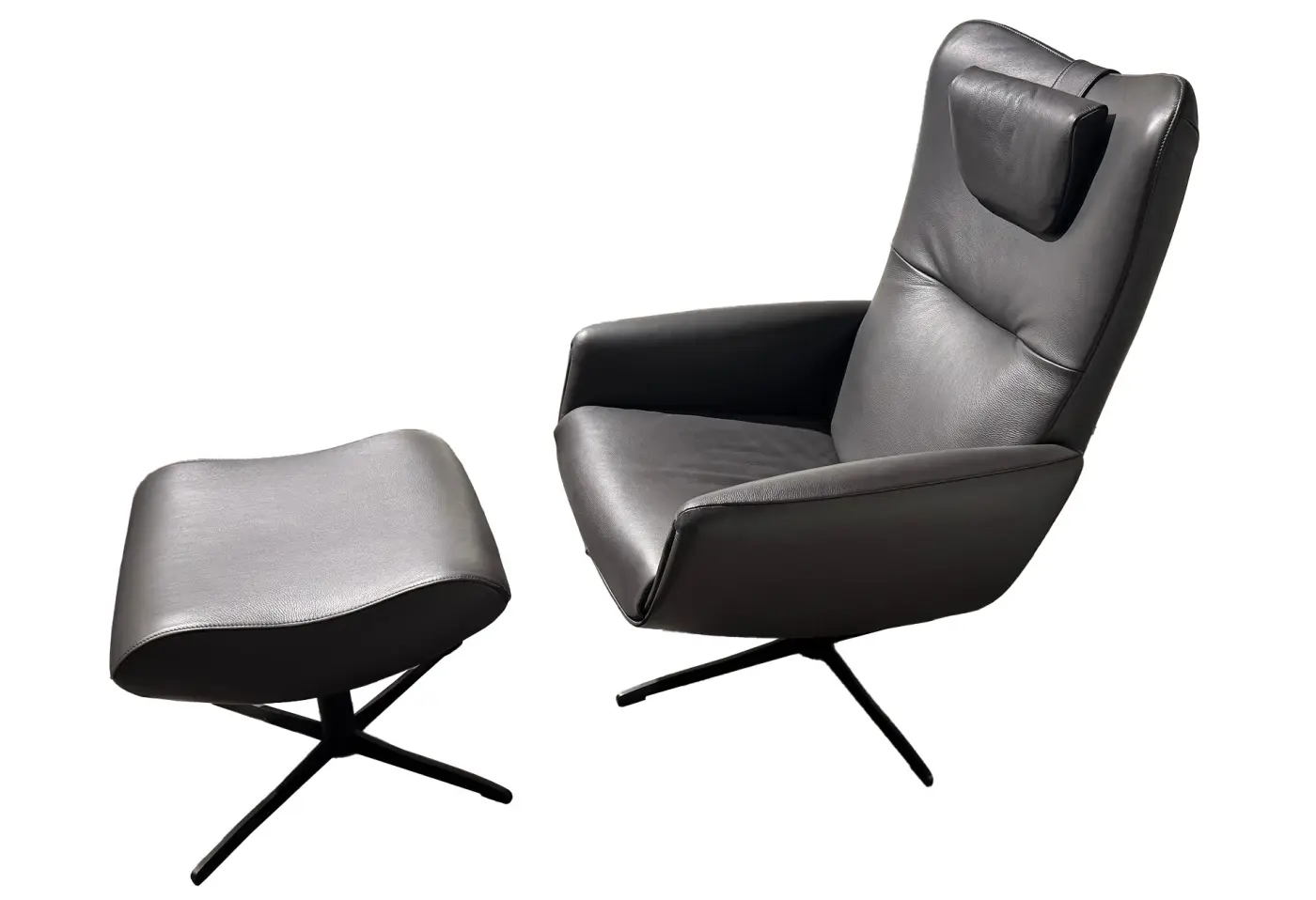 Lounge-Sessel mit Hocker Time-Out JR-4320 Lipano zingo von Jori Leder