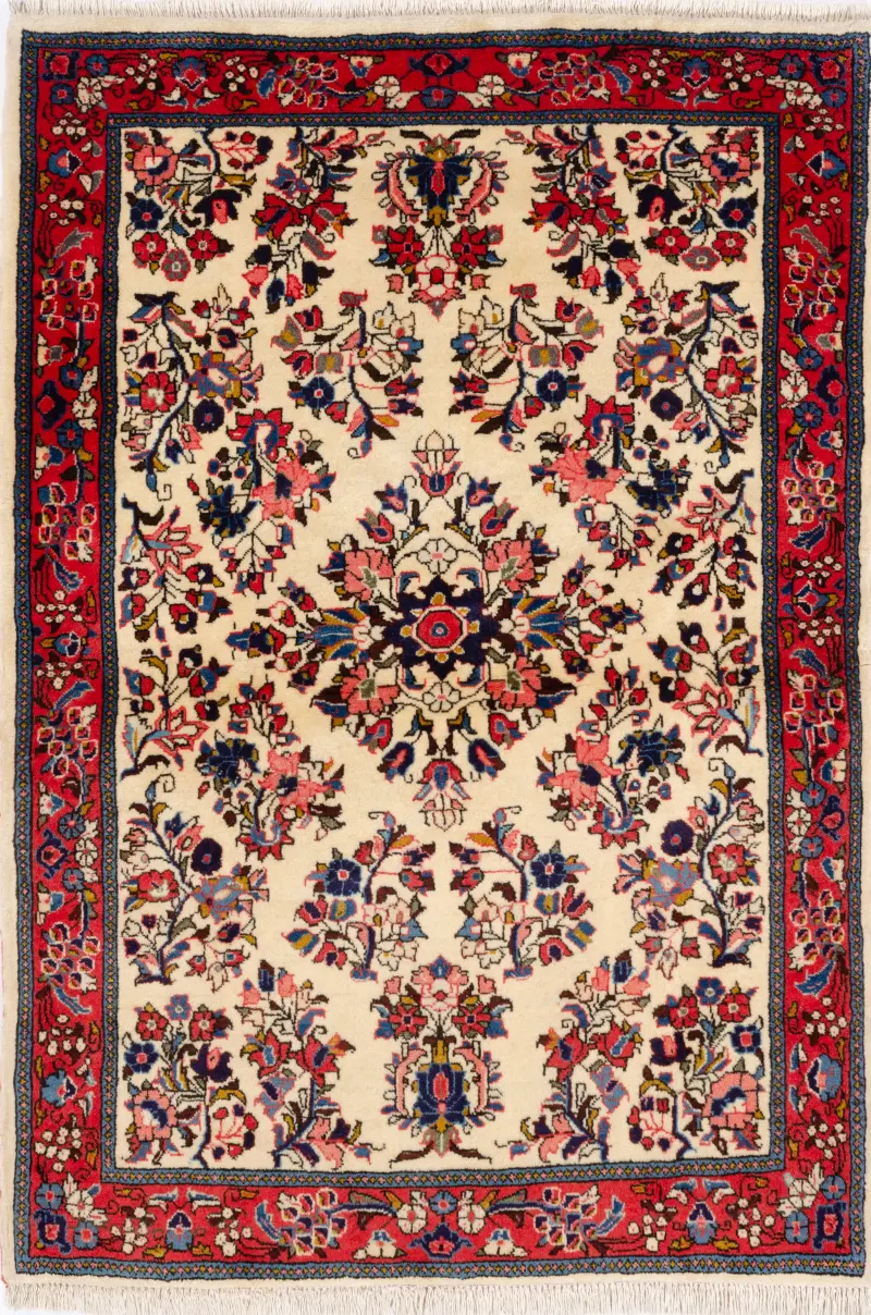 Teppich Sarough 118226 von Negra Reine Wolle ca. 154x105cm