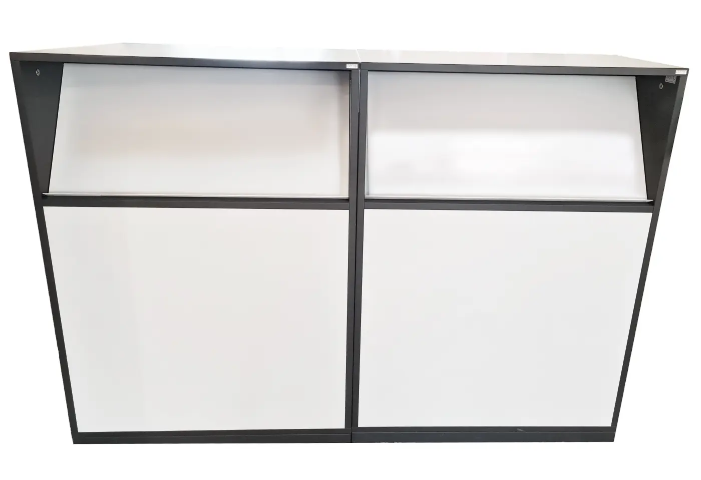 Theke Variant von Zemp Korpus / Front: Lack "anthrazit" / "weissgrau" ca. 160x112x40cm