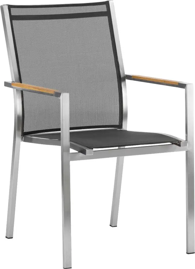 Stapelsessel One Dark platinum von Zebra Textilen ca. 57x92x63cm