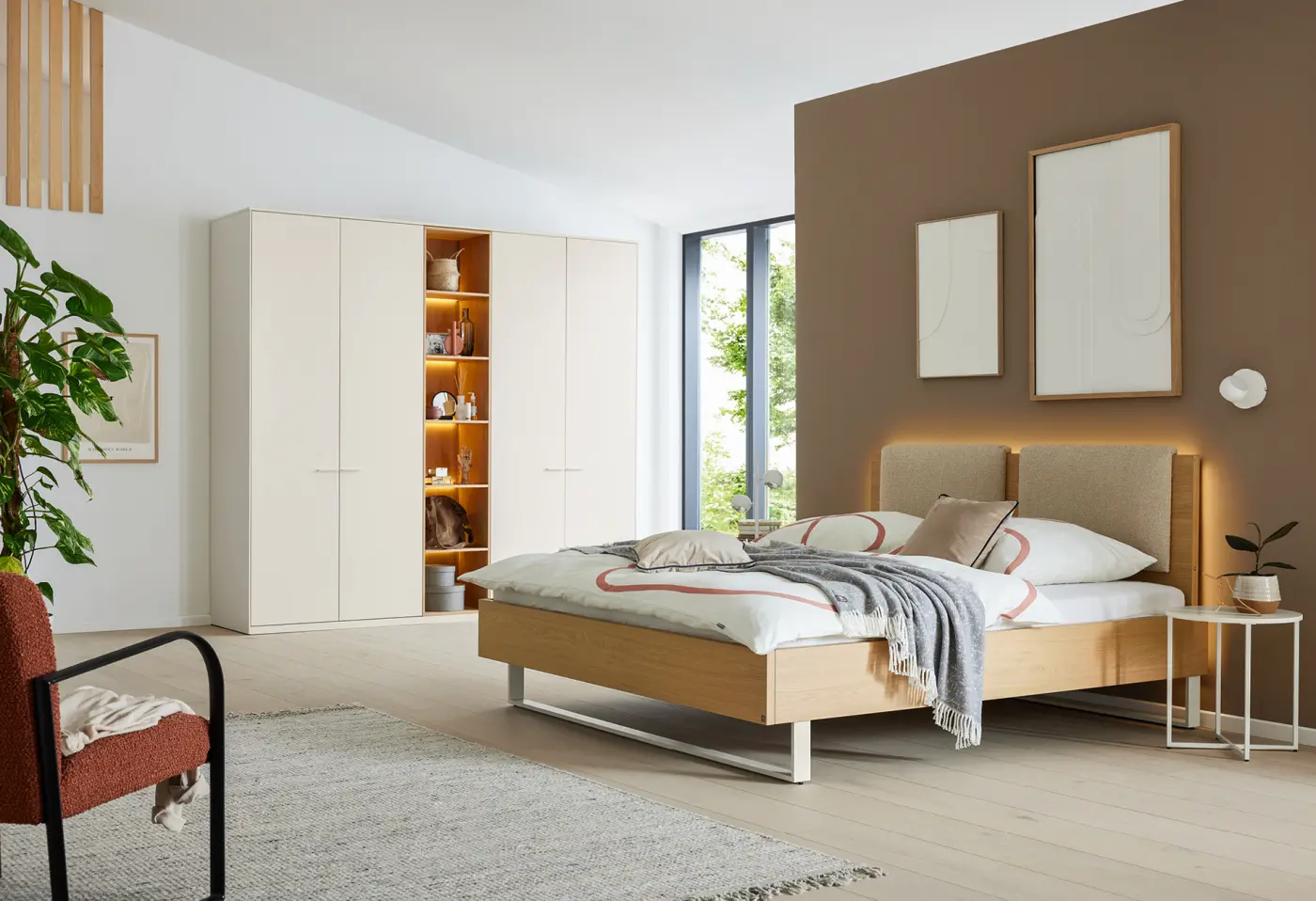 Kleiderschrank MR Kara Frame-S von Musterring Lack wollweiss ca. 264x217x62cm