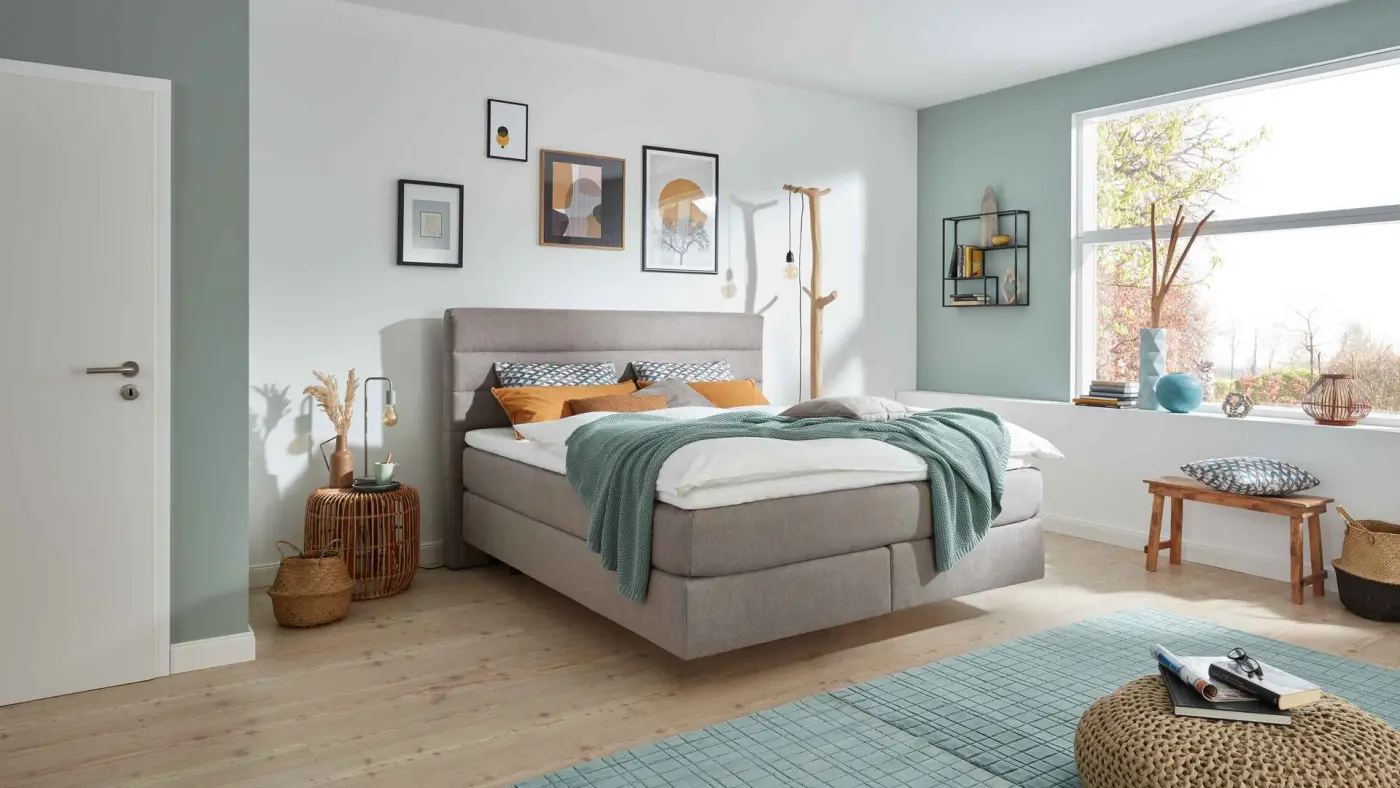 Boxspringbett Ocourt Nele granit ca. 180x200cm