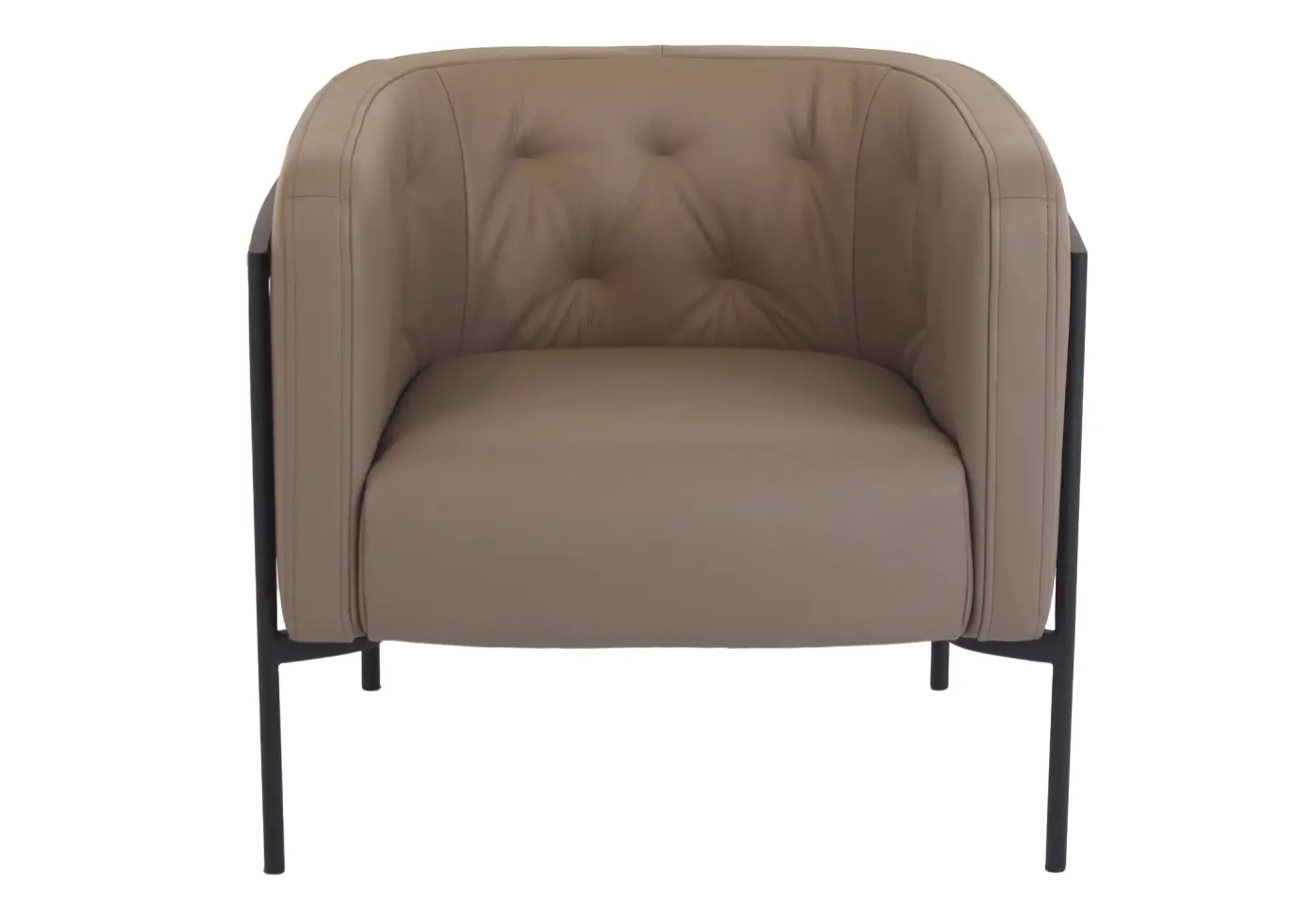 Club-Sessel 585 Phil von Rolf Benz Leder mittel graubeige