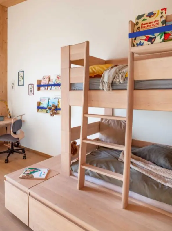 Plattformbett Kids von Team 7 Erle Weissöl ca. 204x95x90x200x168,8cm