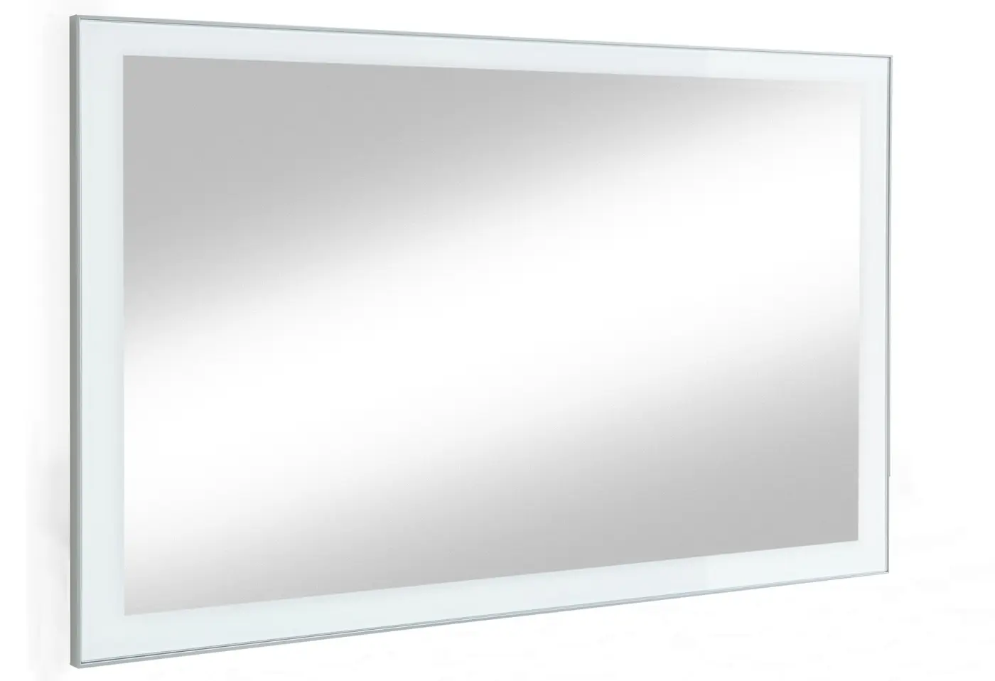 Spiegel Sargans Rahmen weiss glänzend, mitte verspiegelt Glas ca. 120x77cm