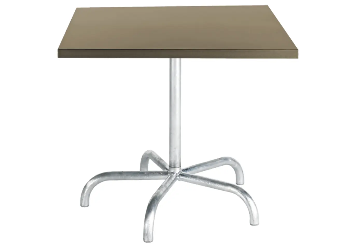 Metalltisch Säntis Champagner von Schaffner Metall ca. 80x80cm
