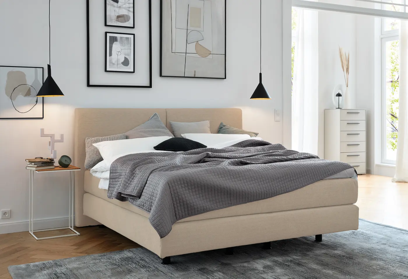 Boxspringbett MR Elias von Musterring Stoff 05665 ca. 180x200cm