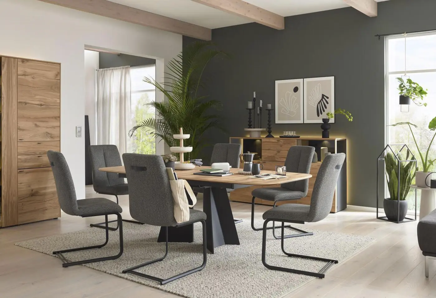 Freischwinger 5119 Ellen von Interliving Havana "oliv" ca. 48x99x63cm