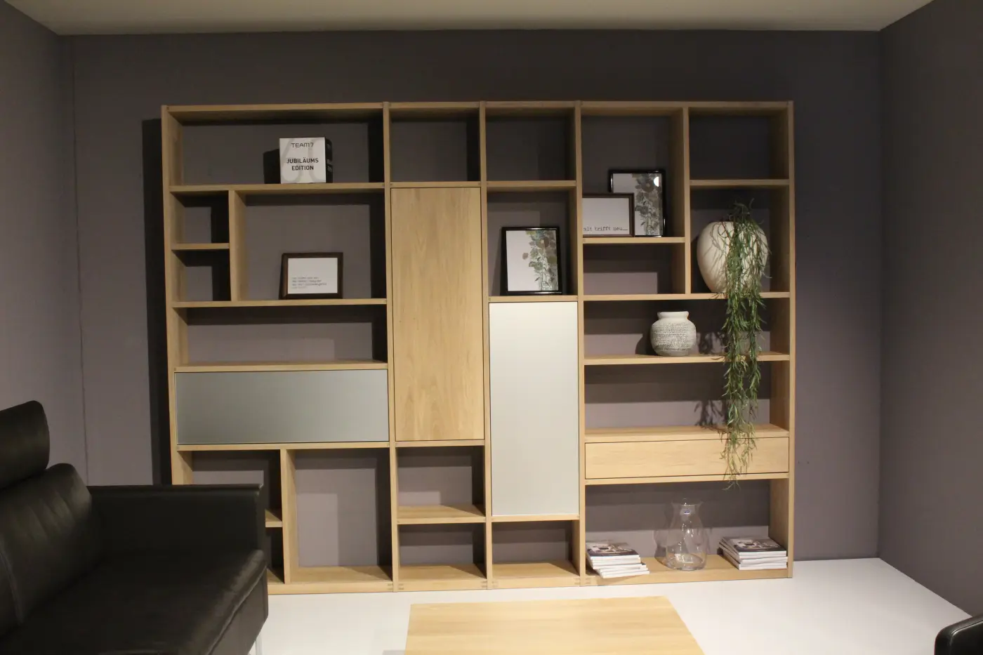 Wohnwand Cubus von Team 7 Eiche Weissöl