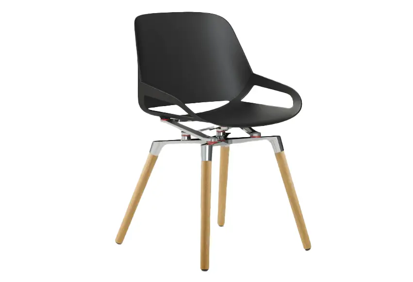 Stuhl Numo von Aeris Kunststoff schwarz ca. 52x80cm