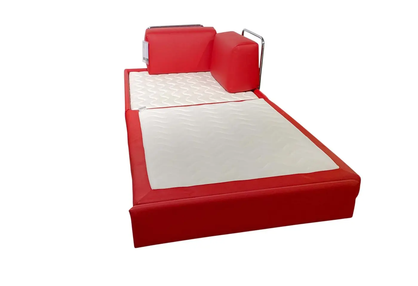 Hocker BED for Living von Swiss Plus Leder Panama Rosso, rot ca. 110x95x213 x80x213cm
