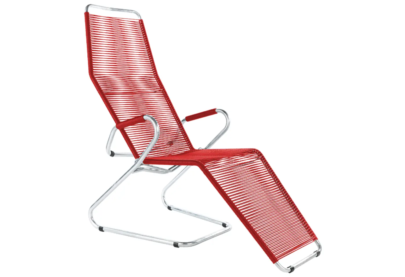 Spaghetti-Liege Locarno Rot von Schaffner Kunststoff ca. 184x62cm