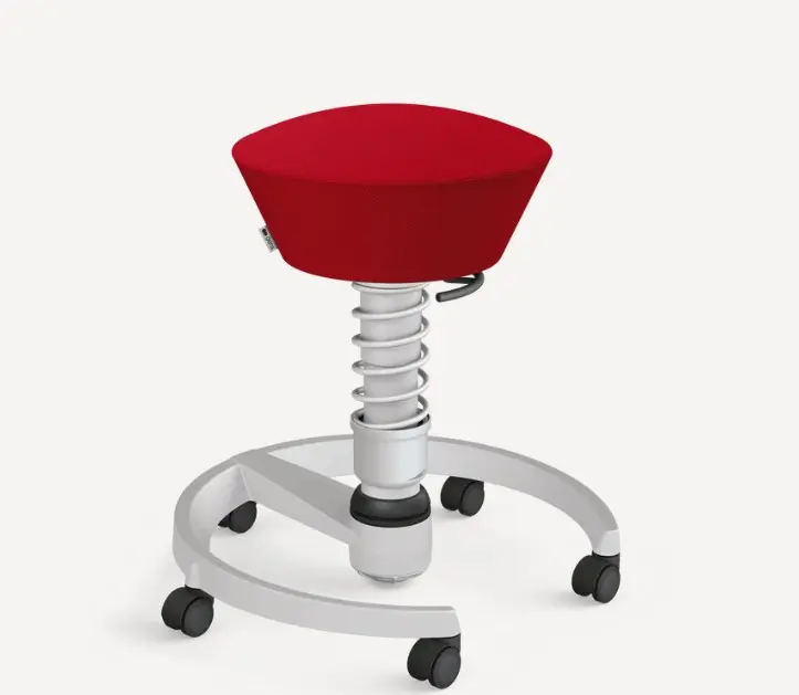 Hocker Swopper von Aeris Mikrofaser "rot" ca. 42x42cm