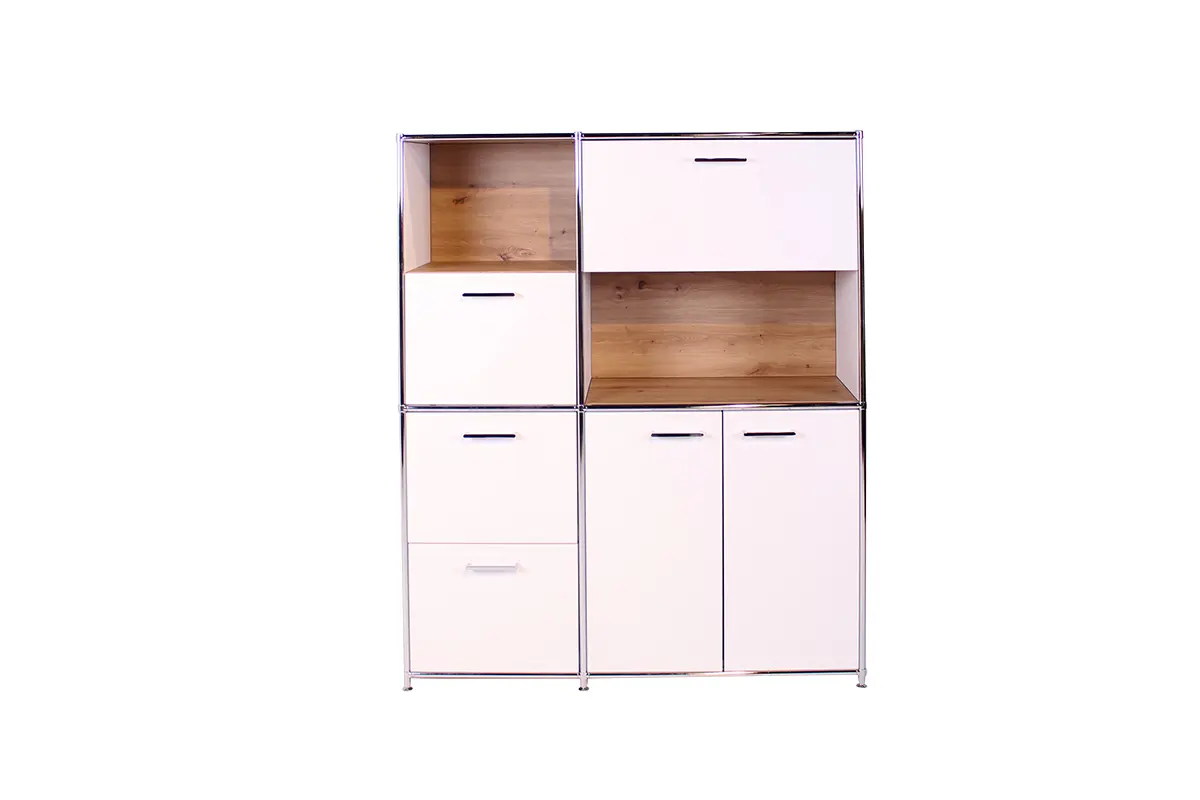 Highboard Celton von MAB Korpus / Nische: Decor "weiss" / "Eiche" ca. 125x155x40cm