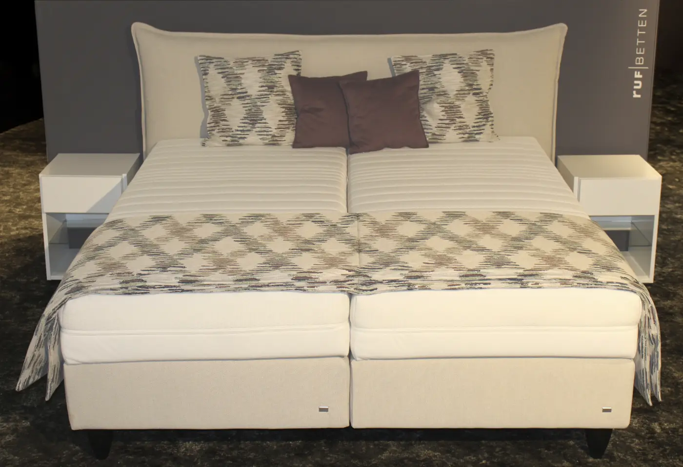 Boxspringbett Sonata starr von Ruf Betten Stoff ca. 180x200cm