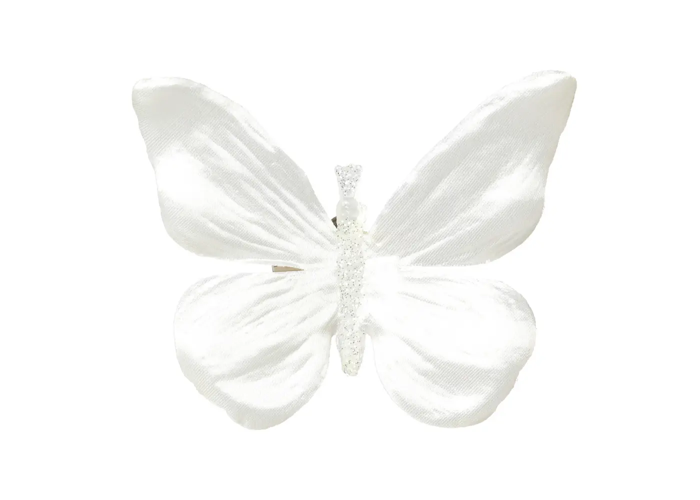 Schmetterling 8er-Box mit Clip, creme, 8/Box