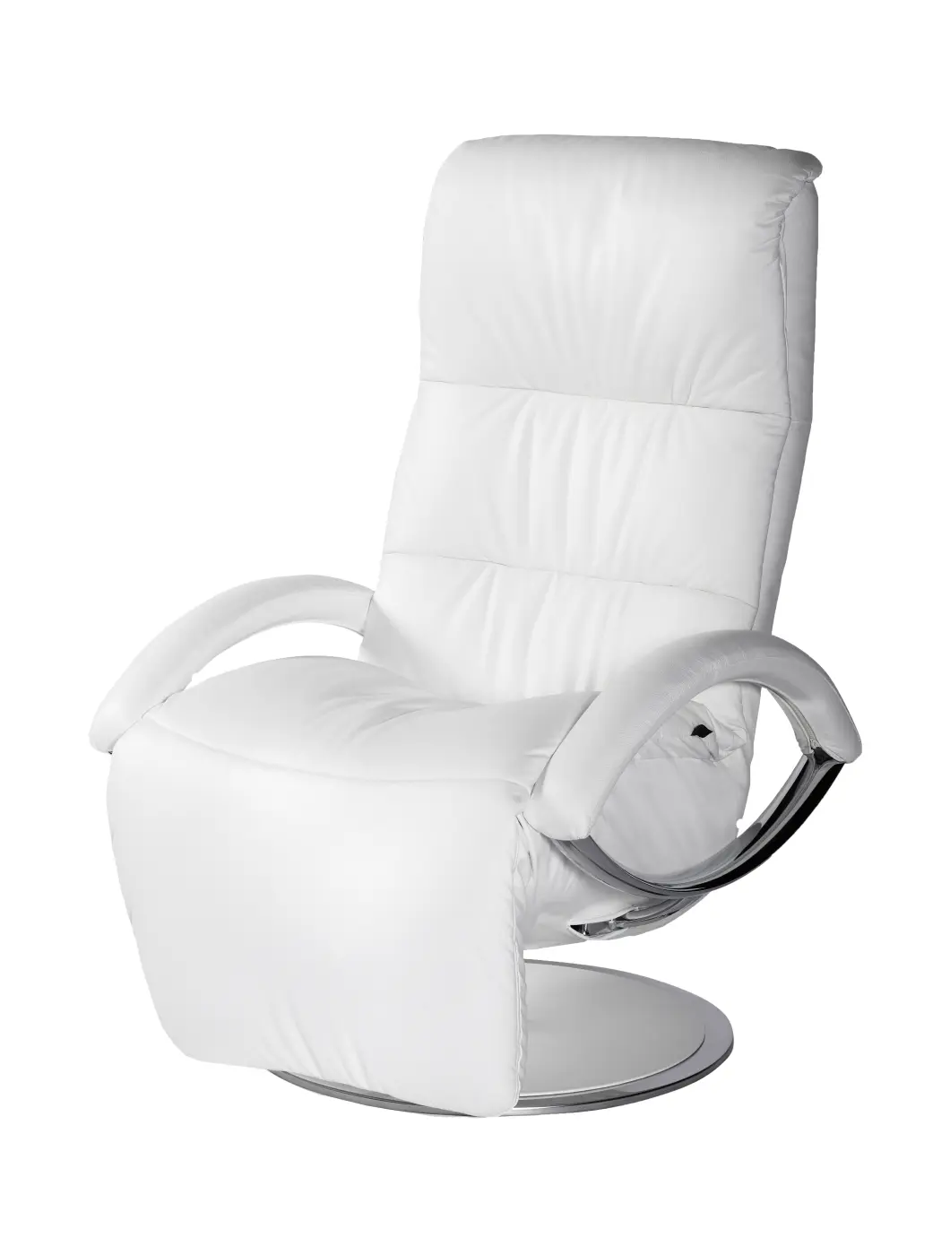 Sesselprogramm Aaron Glanzchrom von Strässle Leder Toledo Mocca