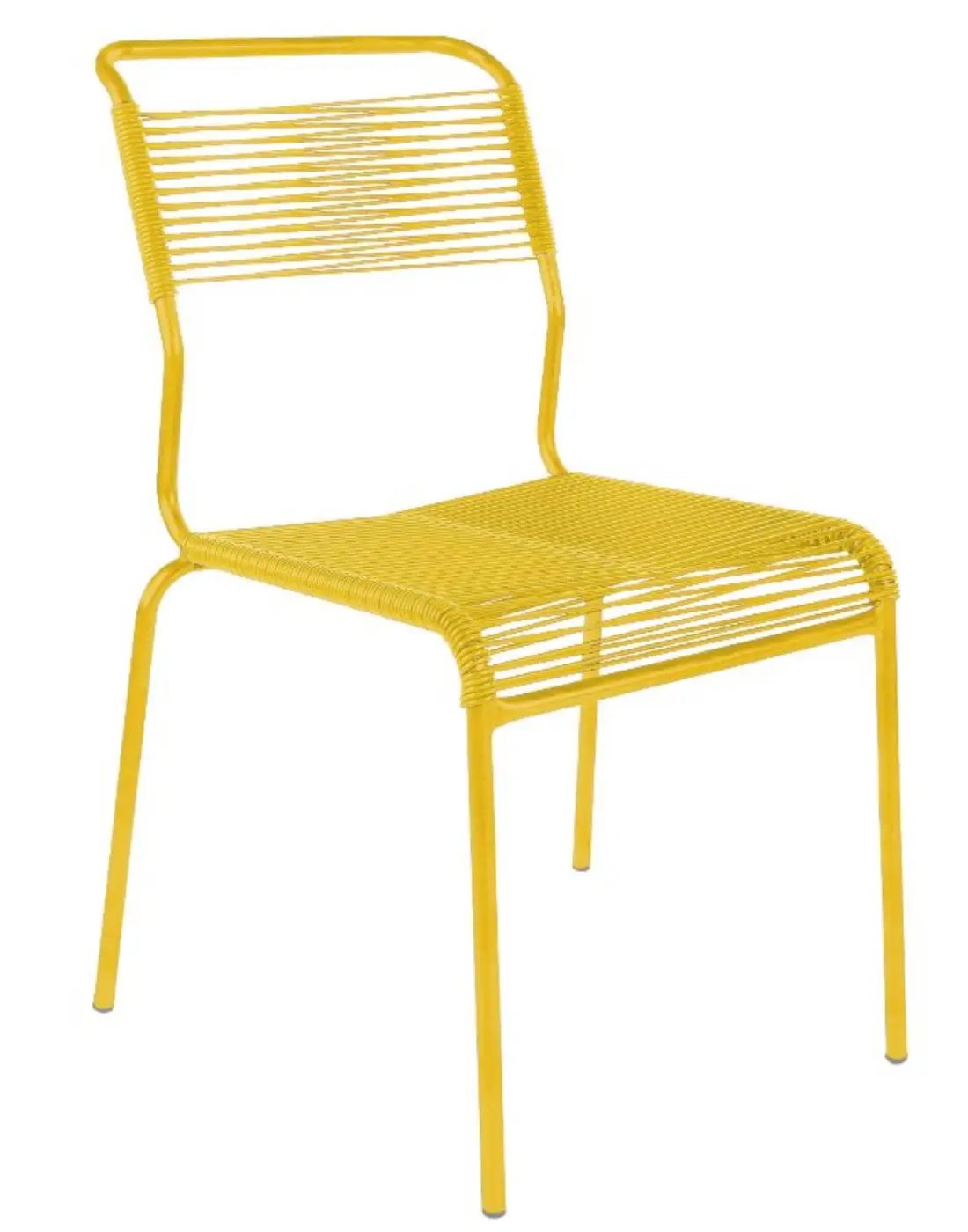Spaghetti-Stuhl Säntis Gelb von Schaffner Kunststoff ca. 56x85x61cm