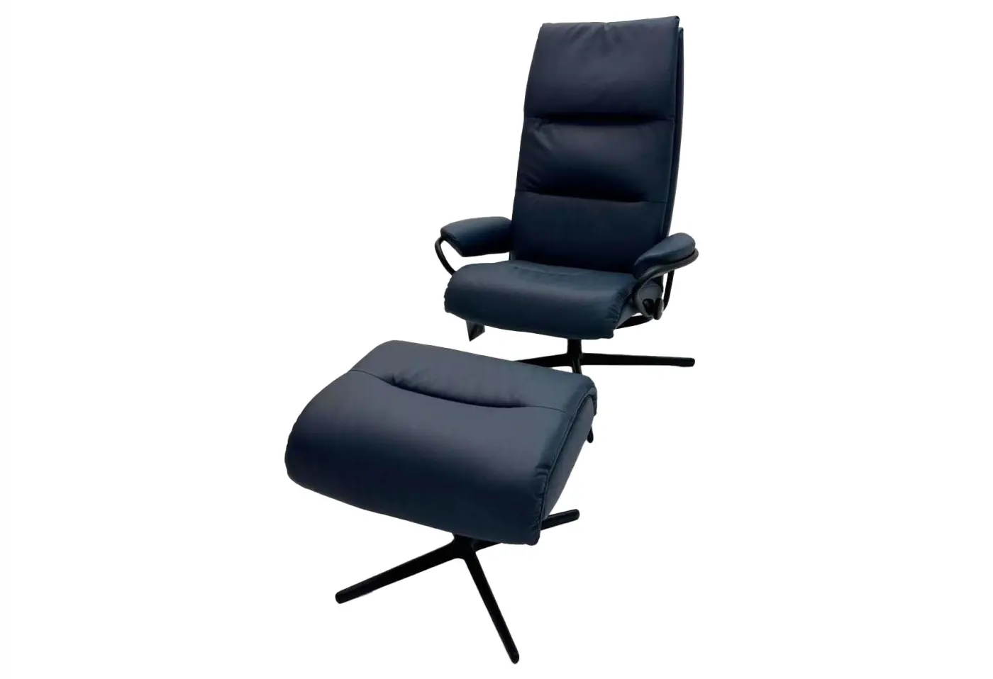 Ruhesessel Tokyo von Stressless Leder Paloma Oxford blue ca. 80x110x81cm