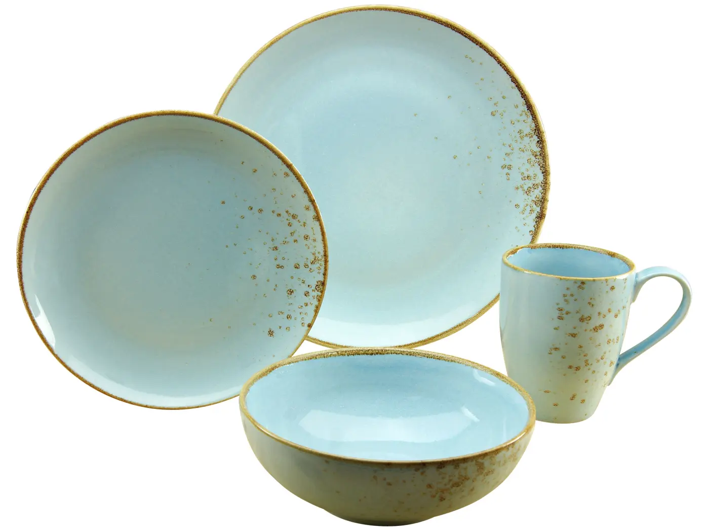 Sojaschale 8cm Nature hellblau Hellblau Steinzeug ca. 8cm